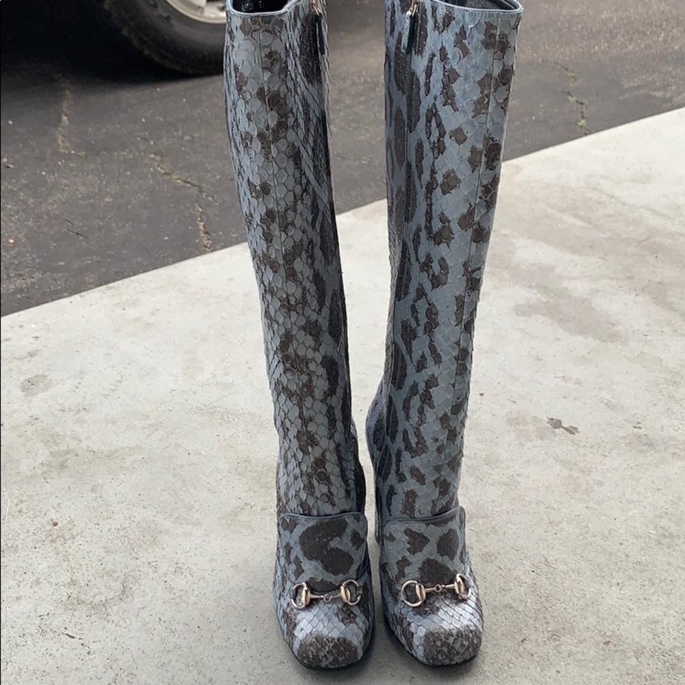 Gucci python leather boots - Picture 2 of 5
